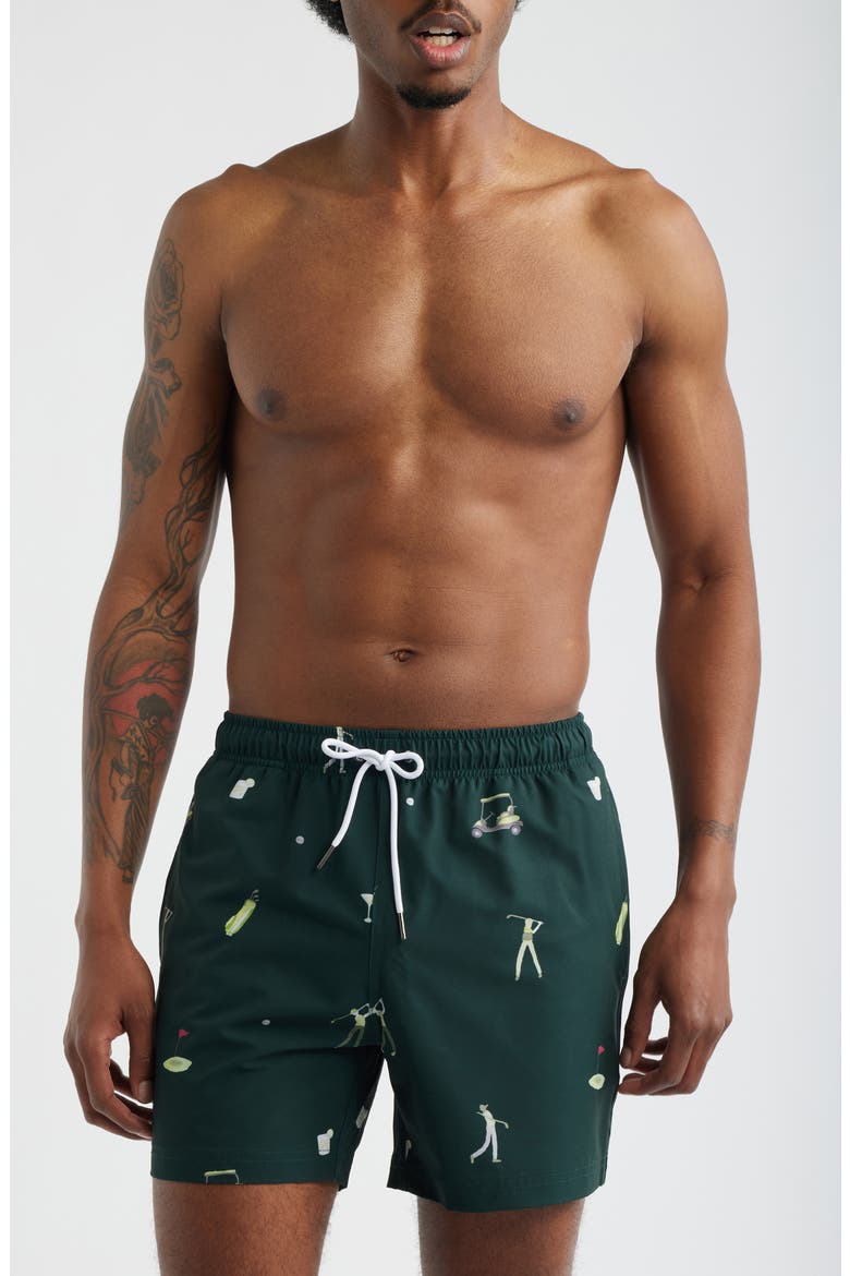 Fun & Games Swim Trunks, Main, color, GREEN