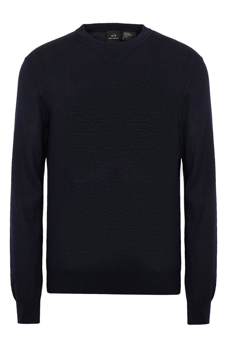 Armani Exchange Crewneck Wool Sweater, Alternate, color,