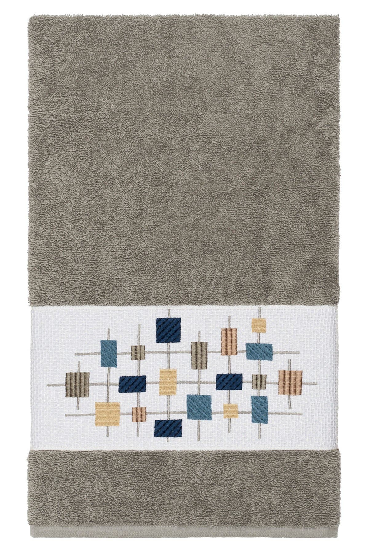 Linum Home Textiles Khloe 3-Piece Embellished Towel - Dark Grey ...