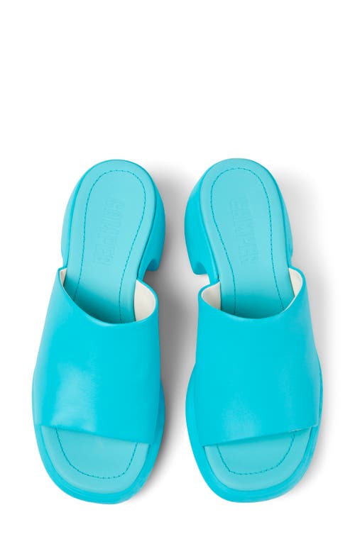 Shop Camper Thelma Platform Slide Sandal In Turquiose Aqua