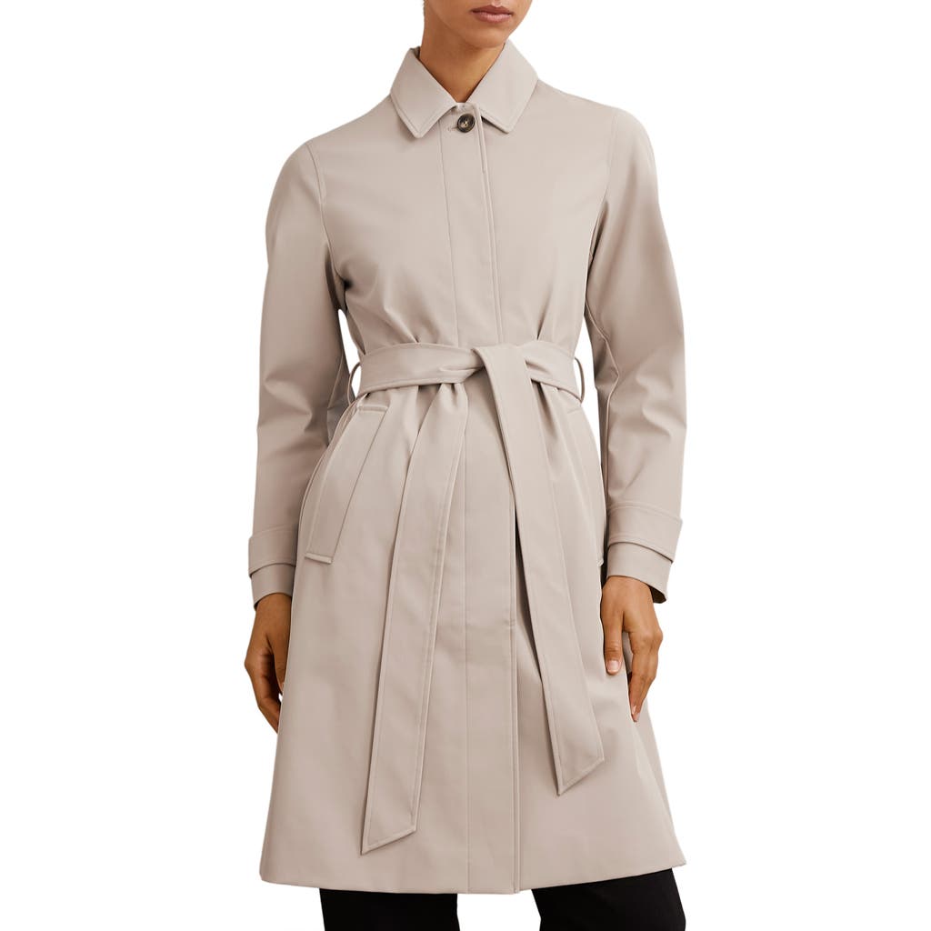 Reiss Logan Water Resistant Coat With Removable Quilted Insert In Neutral
