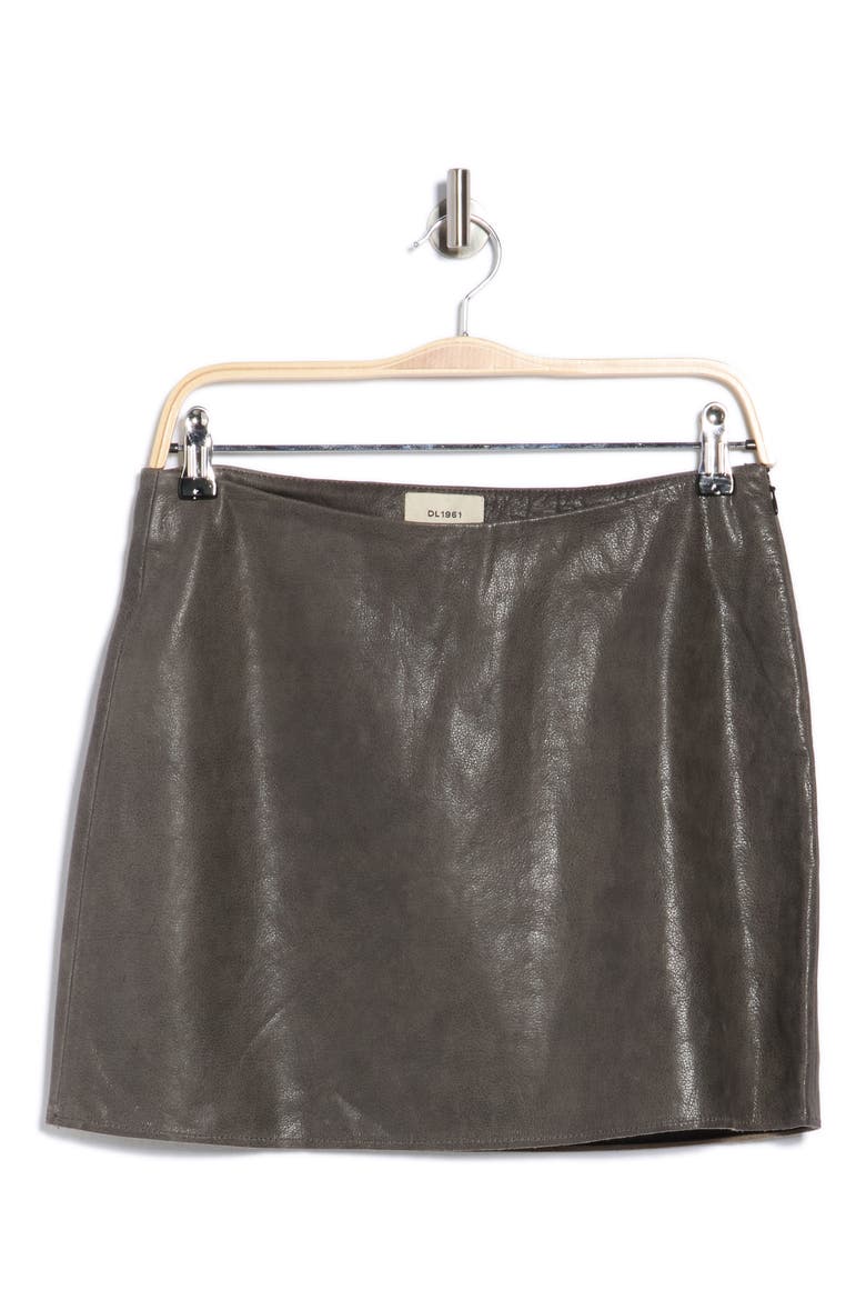 Alma Leather Miniskirt, Alternate, color, DISTRESSED LEATHER