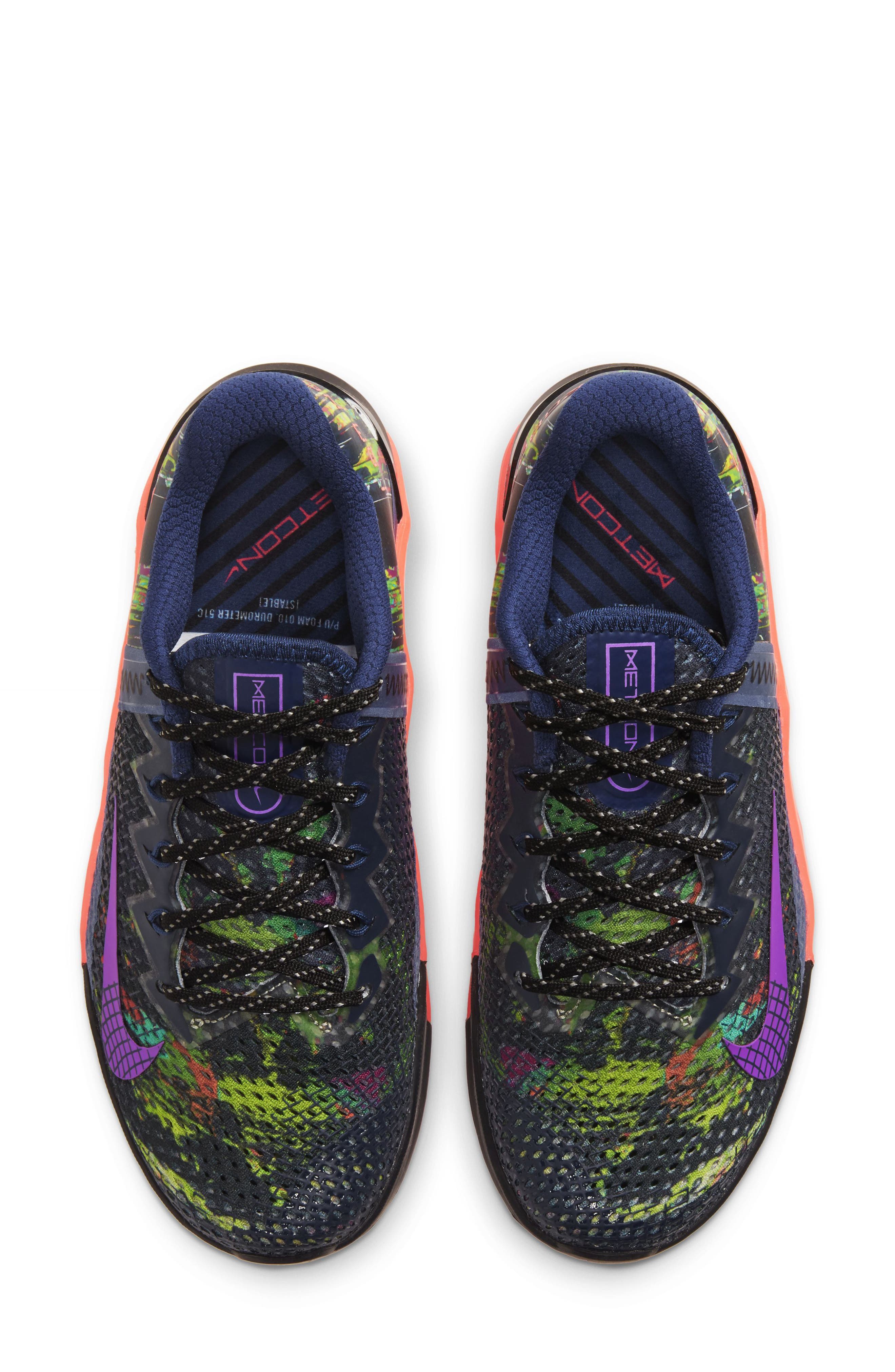 Metcon 6 AMP Training Shoe, Alternate, color, BLUE VOID/ CRIMSON/ SILVER