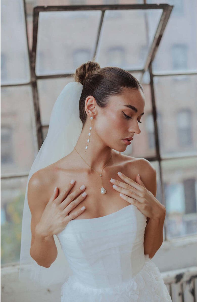 Untamed Petals Odessa Freshwater Pearl Lariat, Alternate, color, Gold