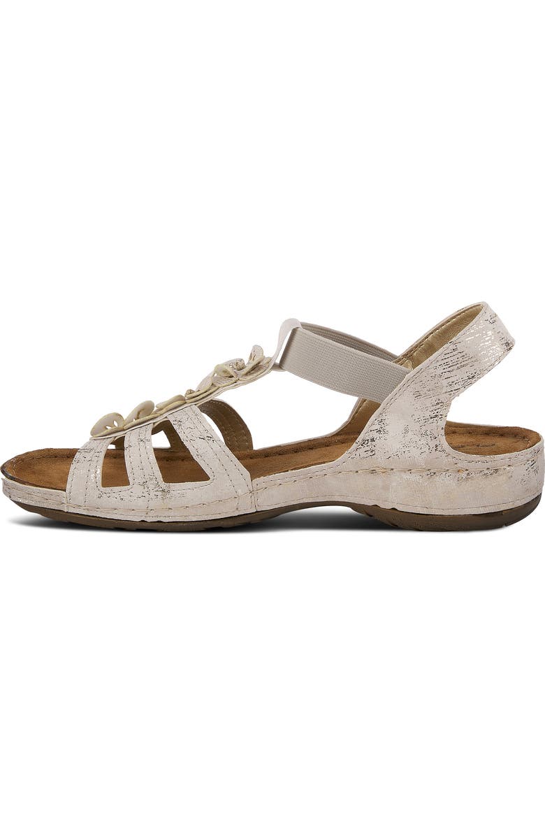 Flexus by Spring Step Adede Cage Sandal, Alternate, color, Soft Gold Patent Leather