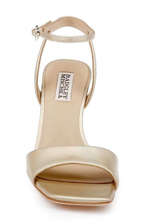 Shop Badgley Mischka Collection Cady Ankle Strap Sandal In Gold/iridescent