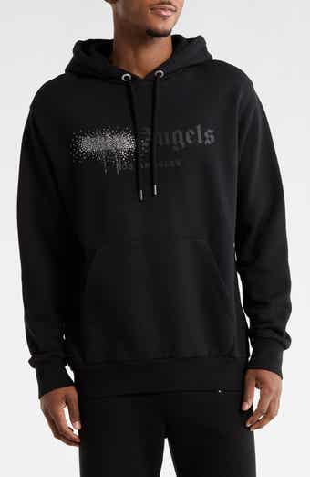 Palm Angels Crystal Embellished Cotton Graphic Hoodie