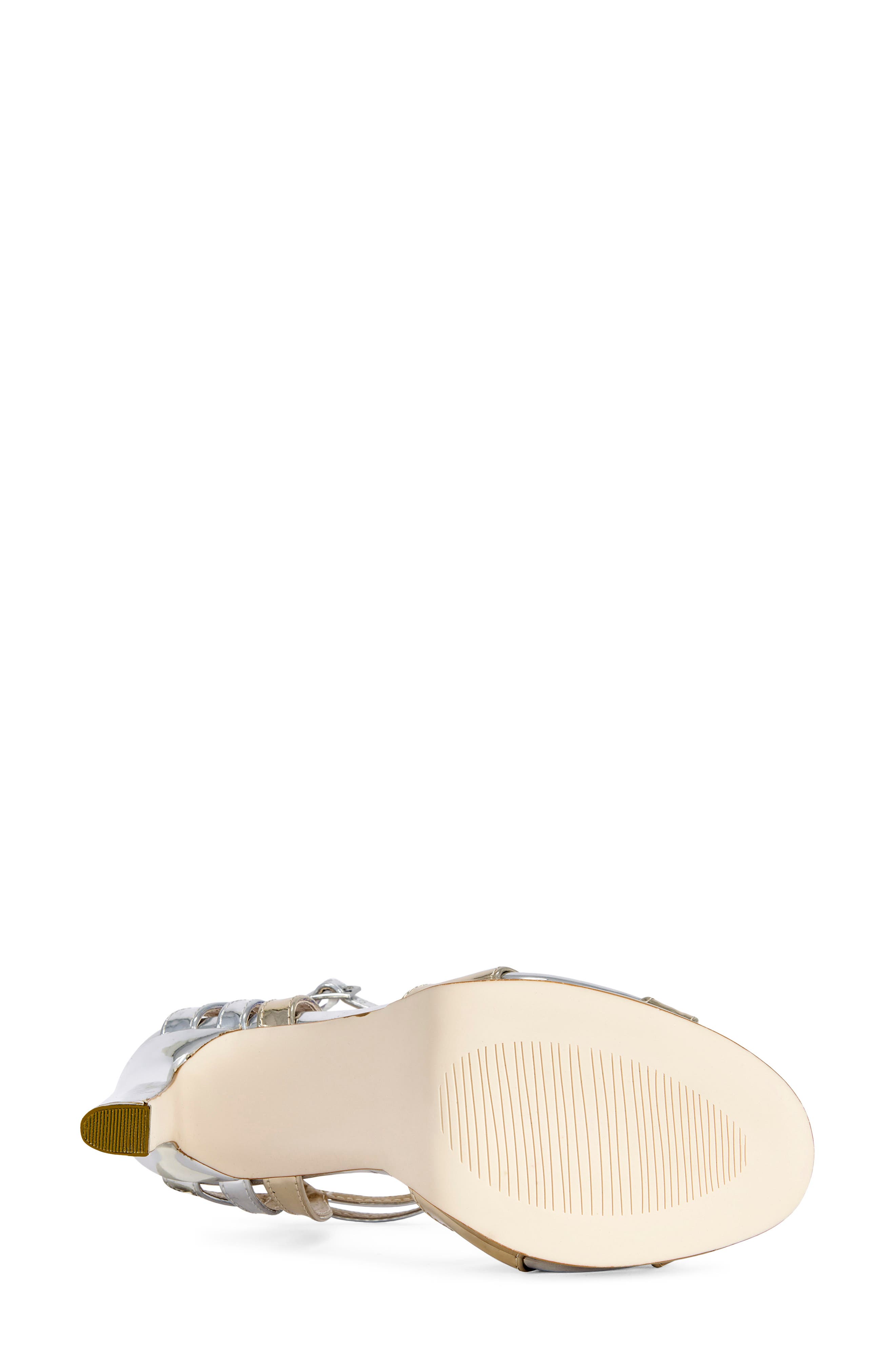 Danira Platform Sandal, Alternate, color, SILVER MULTI