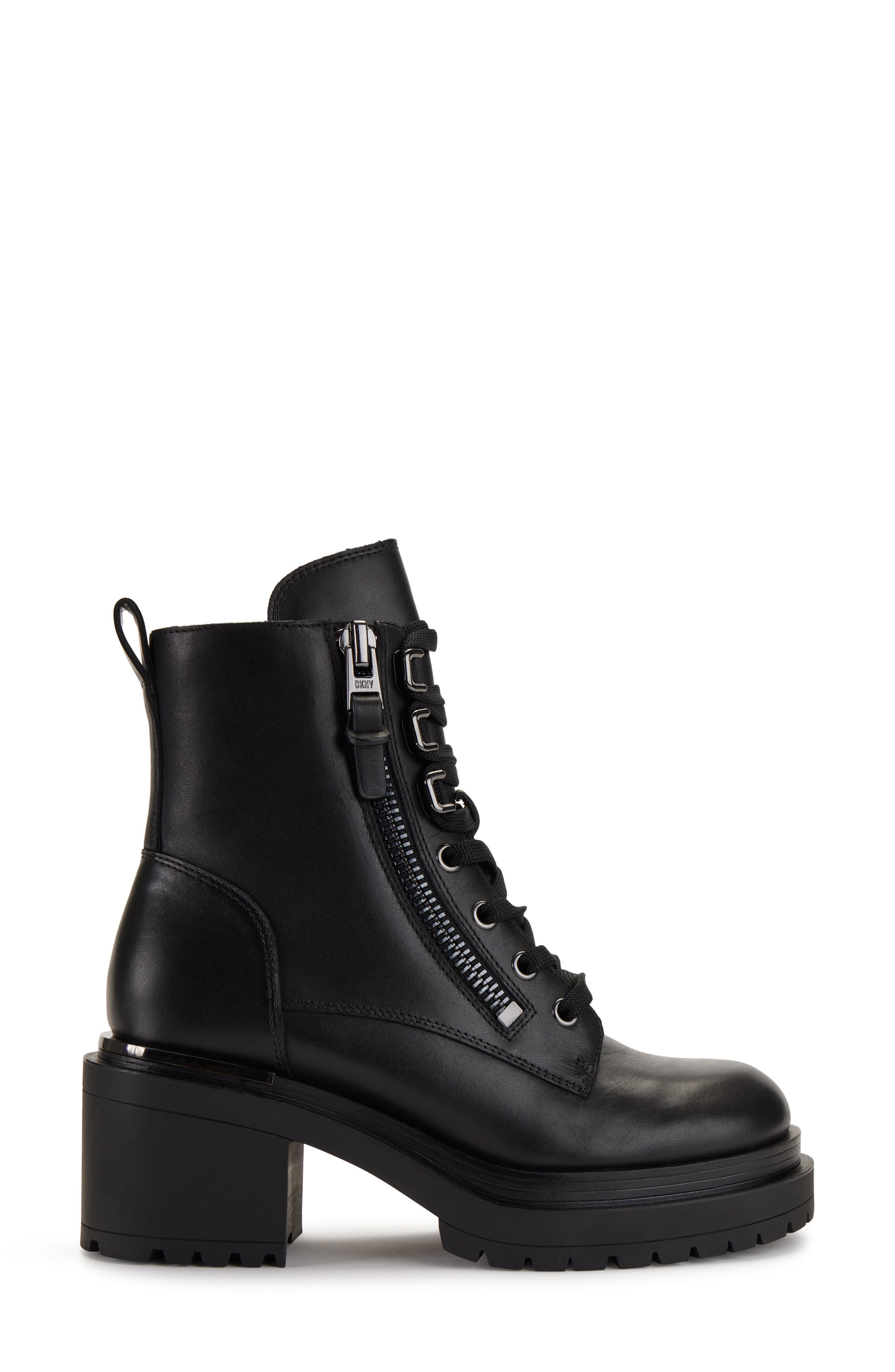 DKNY Phillipa Platform Combat Boot, Alternate, color, Black
