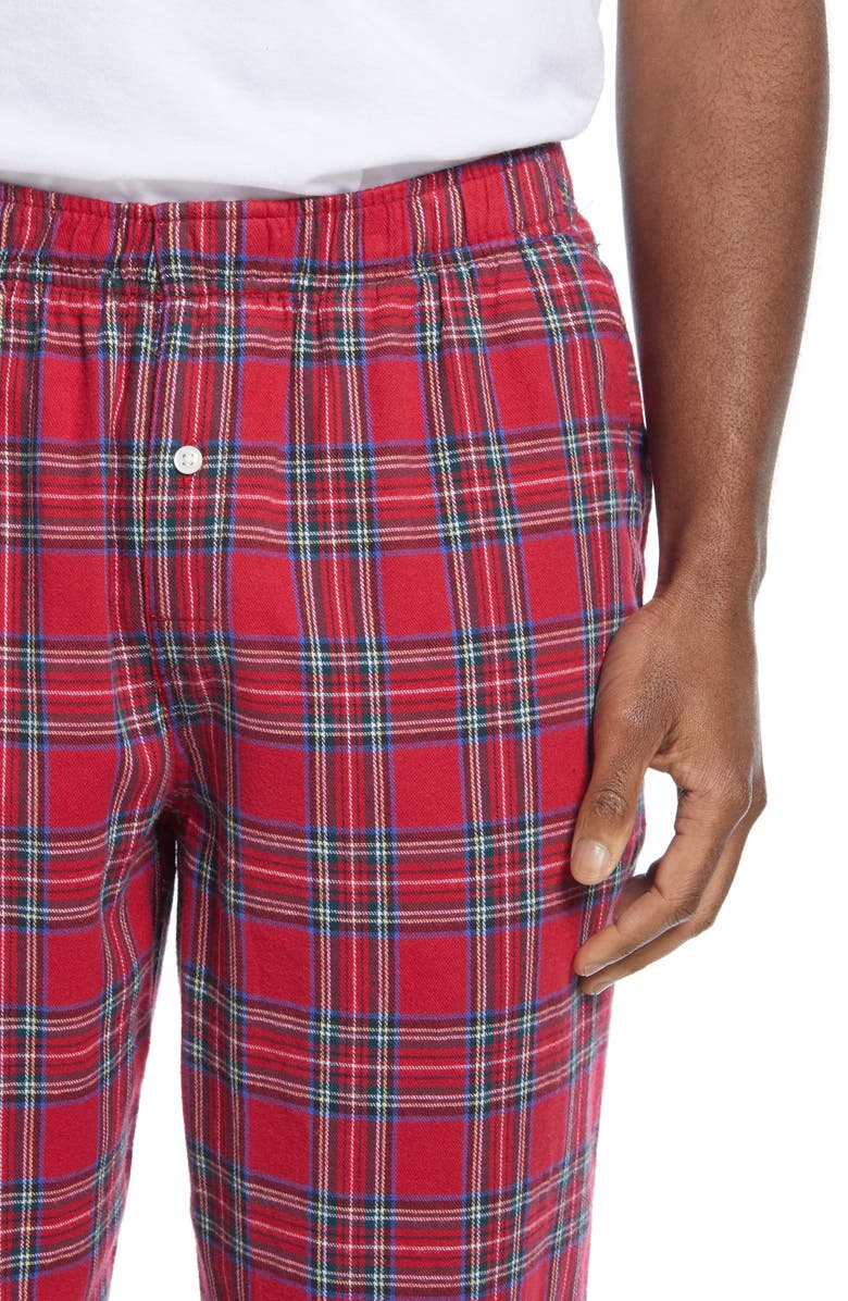 L.L.Bean Men's Plaid Flannel Pajama Pants, Alternate, color,