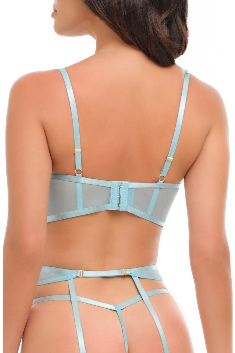 Lyric Underwire Lace Bra, Garter Belt & G-String Set, Alternate, color, MILKY BLUE