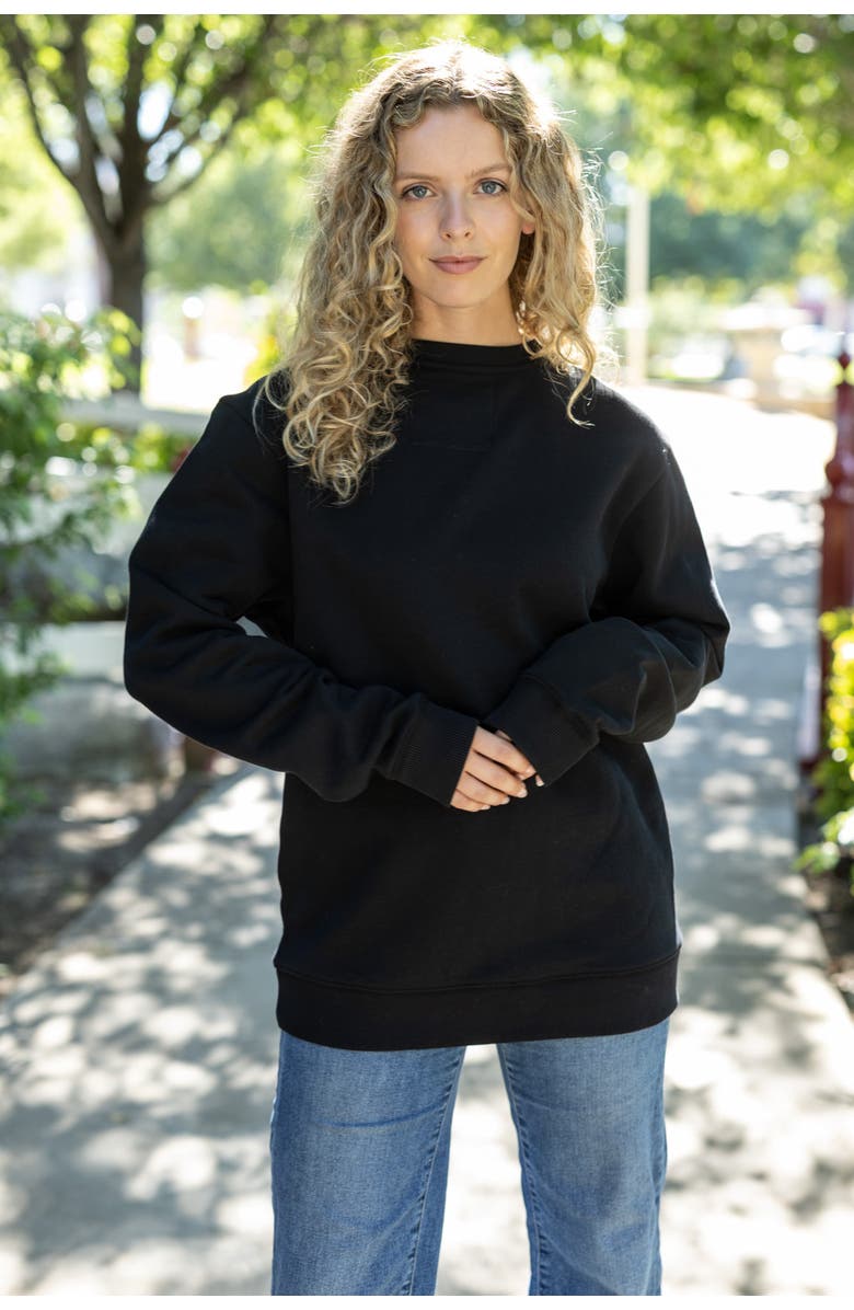 Vottera Organic Cotton Sweatshirts, Alternate, color, Black