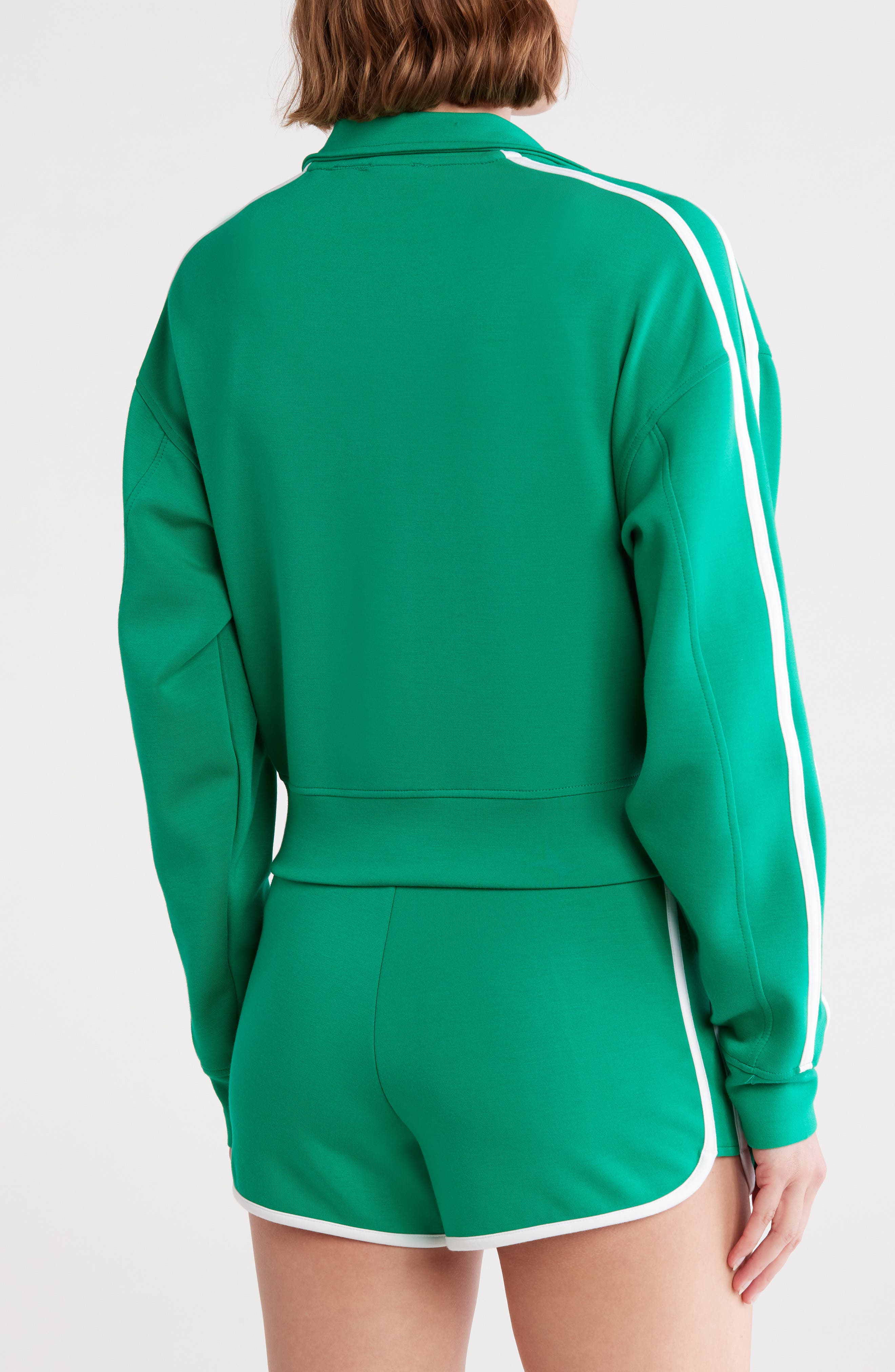 INTERNATIONAL DESIGNER Contrast Trim Knit Full Zip Jacket (Women ...