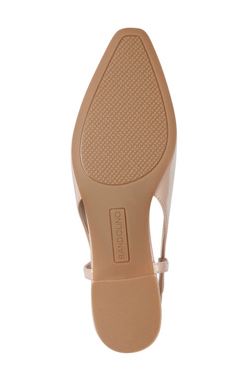 Bandolino Women's Andies Bow Block Heel Slingback Pumps In Light Natural Patent