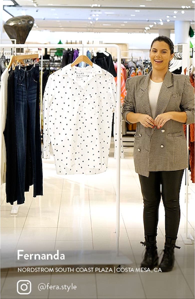 Joedy Heart Print Cotton Button-Up Shirt, sales video thumbnail