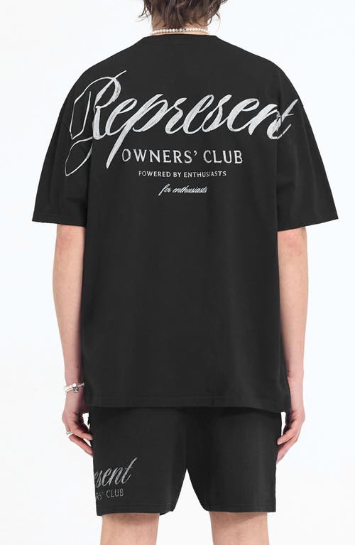 Represent Owners Club Script T-shirt In Black