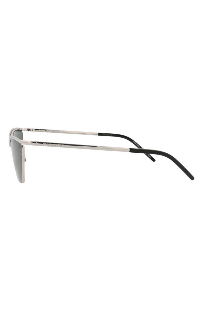 Saint Laurent 57mm Cat Eye Sunglasses, Alternate, color, Silver Silver Grey