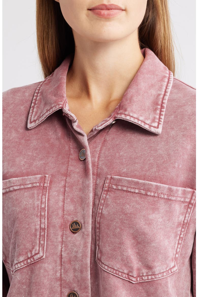 Crop Knit Shacket, Alternate, color, DUSTY ROSE