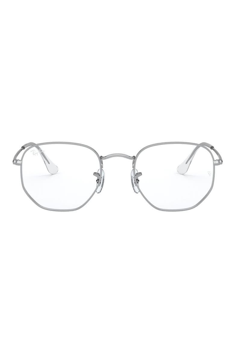 51mm Round Optical Glasses, Main, color, SILVER