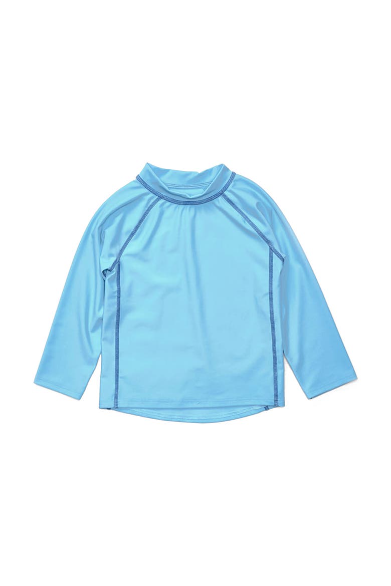 Long Sleeve Rash Guard, UPF 50+ Swim Shirt, Main, color, BLUE
