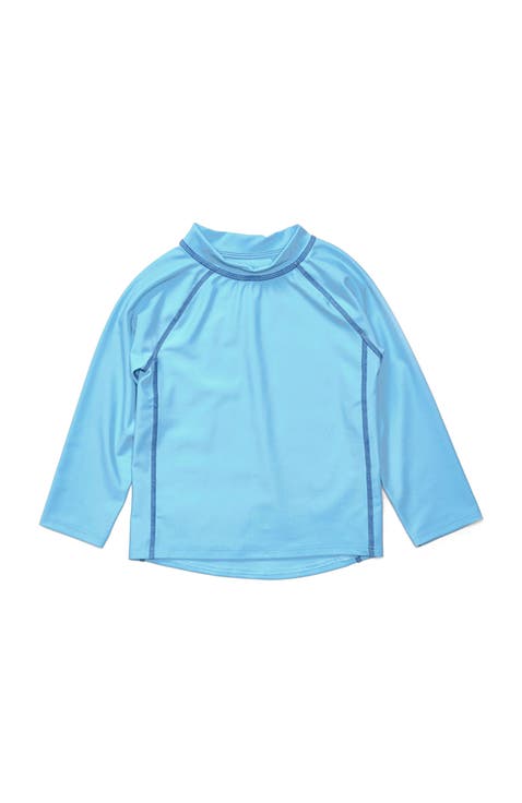 Kids Long Sleeve Rash Guard, UPF 50+ Swim Shirt