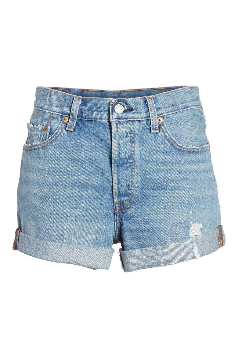 Levi's® 501® Long Denim Shorts, Alternate, color, HIGHWAYS AND BI WAYS