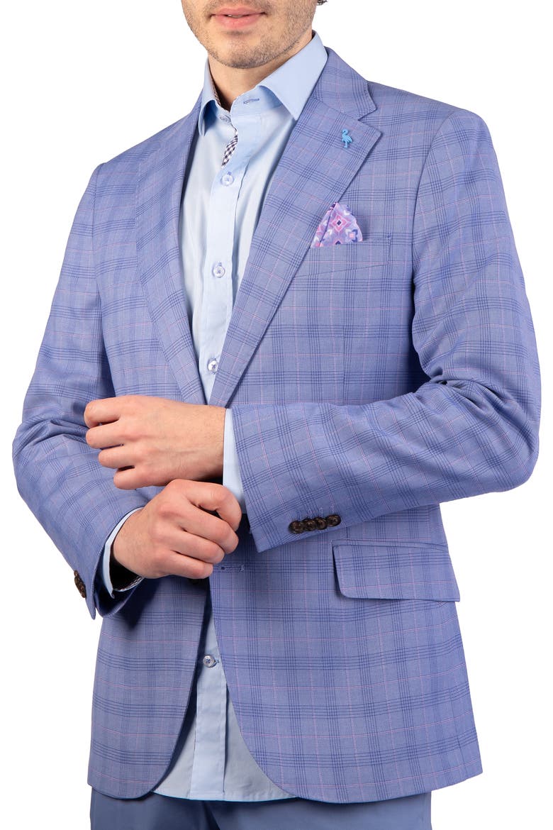 Shadow Plaid Sport Coat, Main, color, BLUE