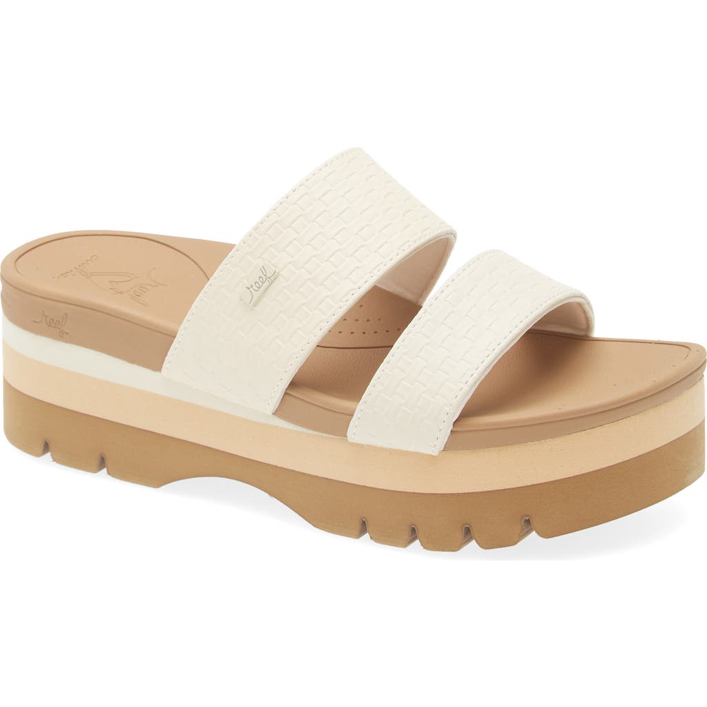 Reef Banded Horizon 2.5 Platform Slide Sandal In Brown