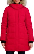 Nautica Faux Fur Trim Puffer Jacket