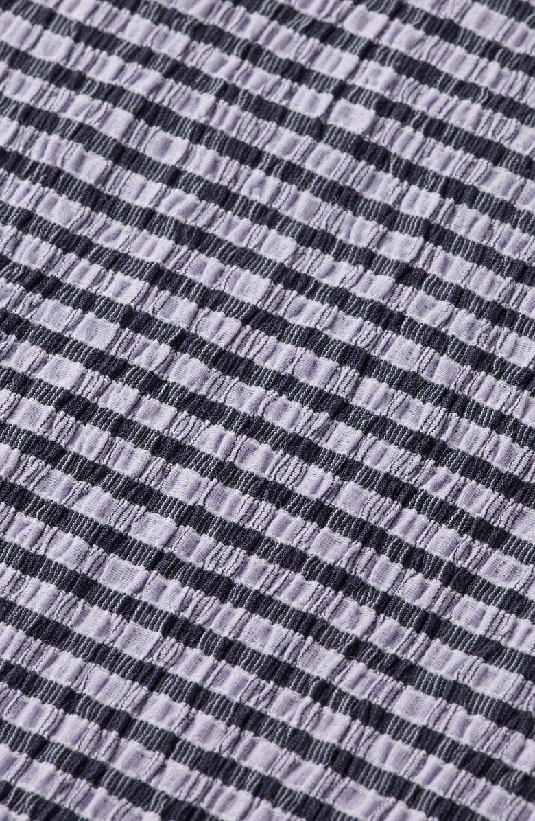 Scotch & Soda Ruched Gingham Midi Skirt, Alternate, color, Sky Captain/ Languid Lavender