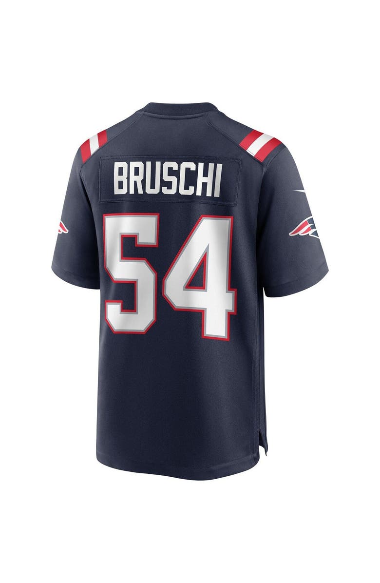 Nike Men's Nike Tedy Bruschi Navy New England Patriots Game Retired Player Jersey, Alternate, color,