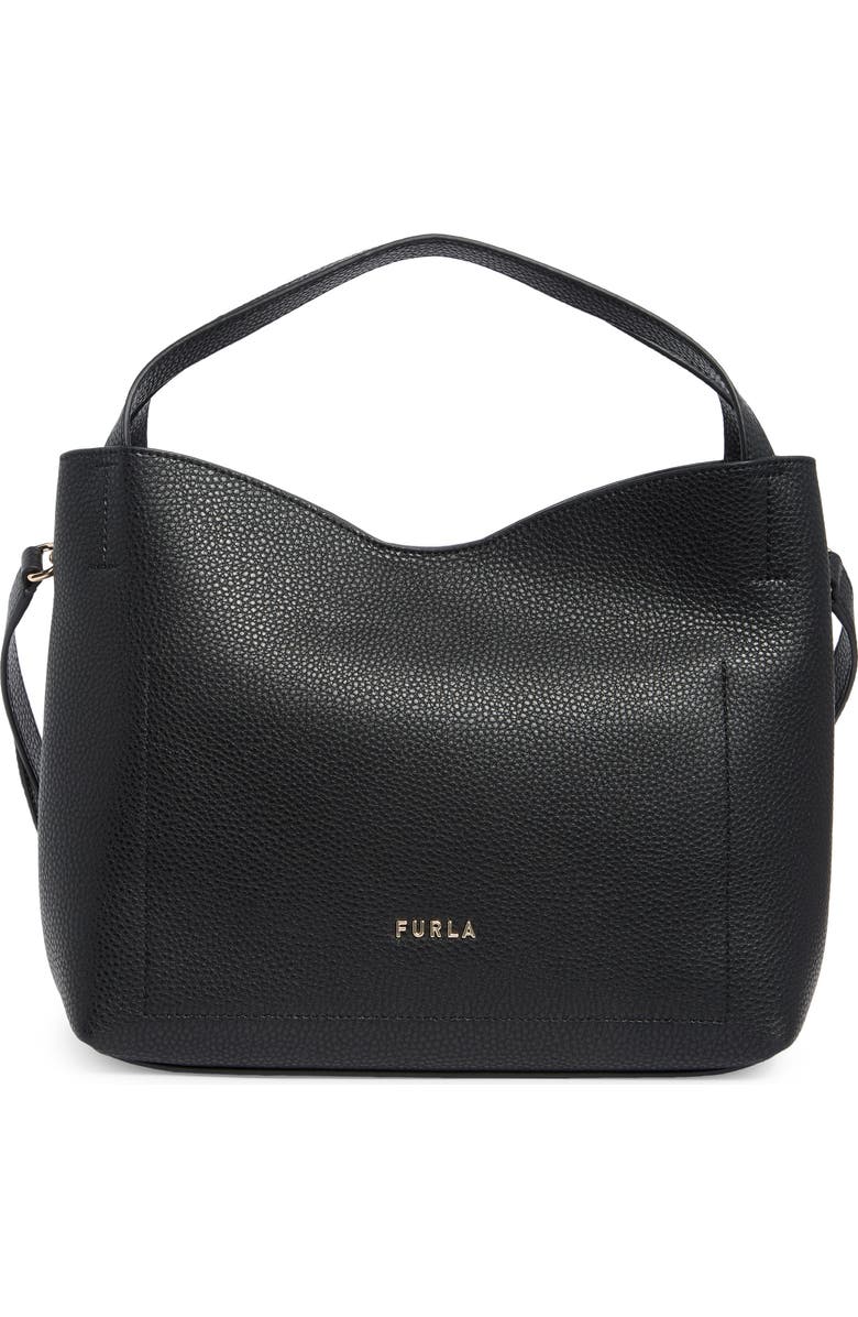 Furla Petunia Hobo Shoulder Bag, Main, color, Nero
