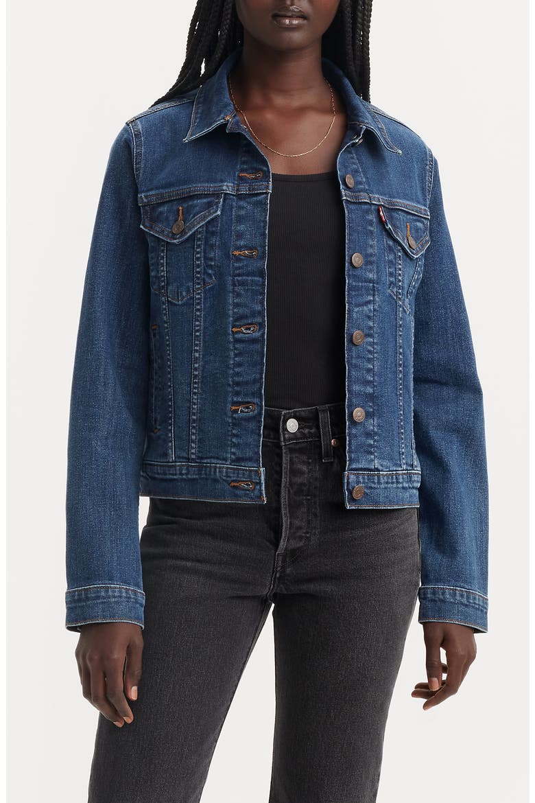 Original Trucker Jacket, Main, color, SEE HER RUN