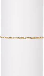 KARAT RUSH 14K Yellow Gold Shiny Diamond-Cut Classic Figaro Bracelet