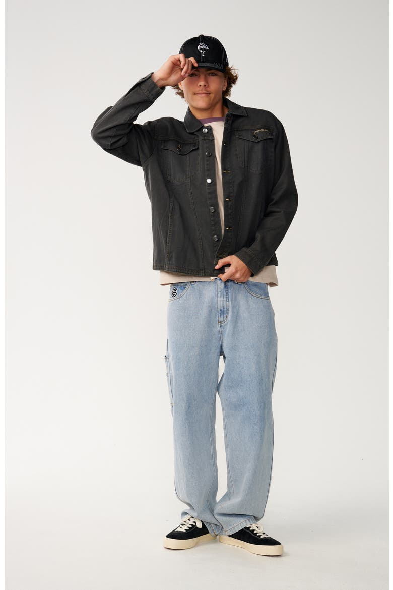 S-Series Cotton Twill Button-Up Jacket, Alternate, color, WASHED BLACK