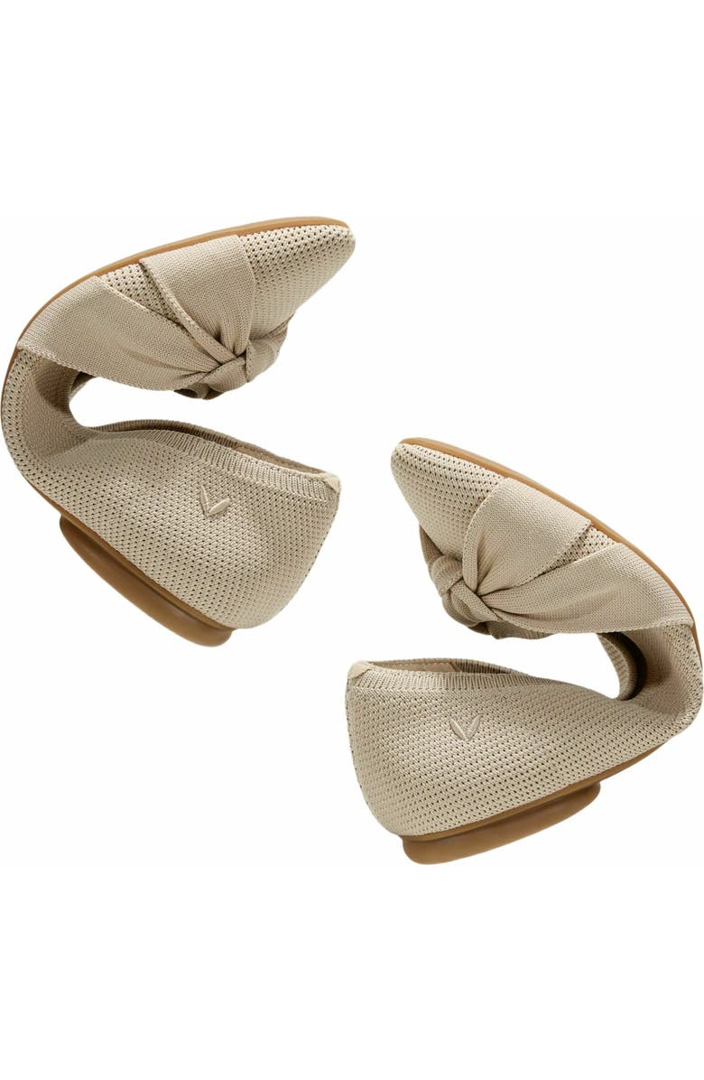 VIVAIA Almond-Toe Knotted Flats, Alternate, color, Almond