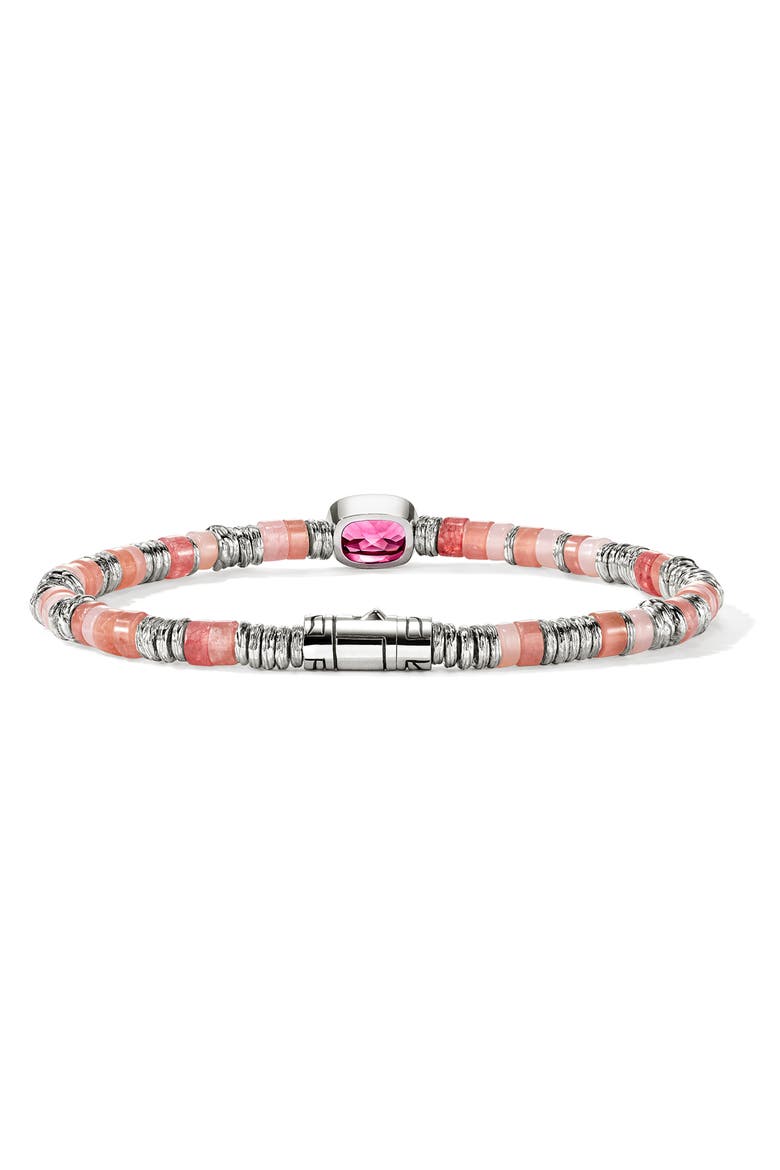 Heishi Bracelet, Alternate, color, RHODALITE