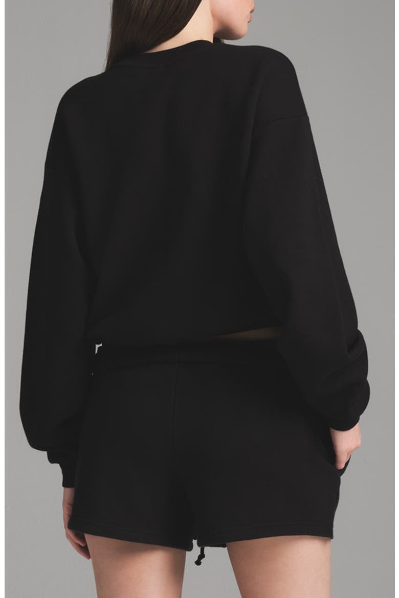 Cotton Fleece Blend Classic Crewneck Sweatshirt, Alternate, color, ONYX