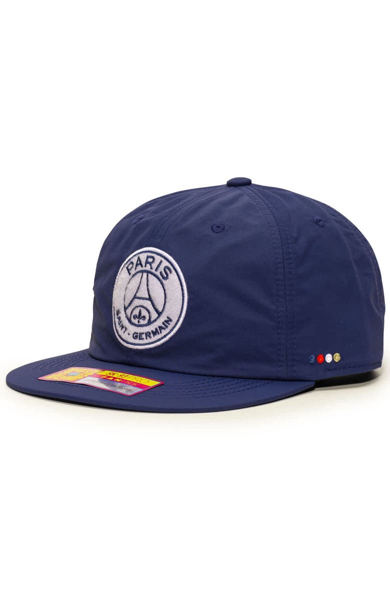 FAN INK Men's Navy Paris Saint-Germain Pipeline Adjustable Hat, Main, color, 