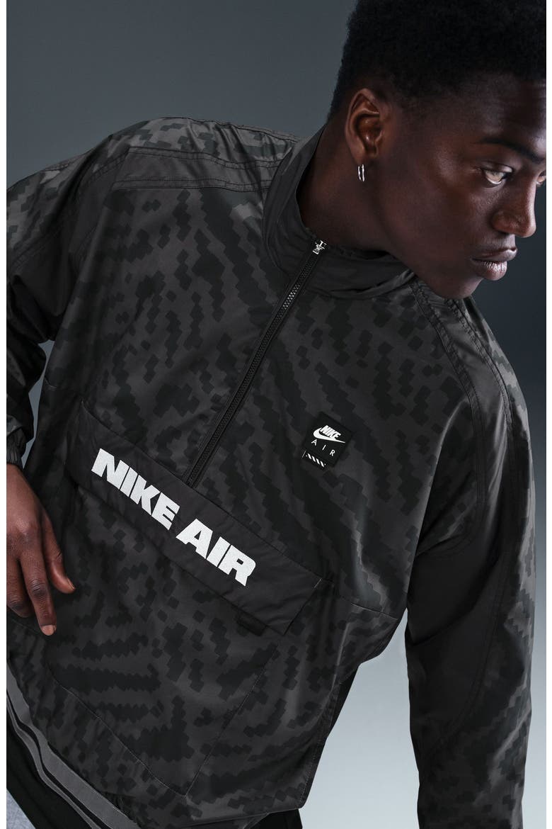Air Half Zip Jacket, Alternate, color, ANTHRACITE/ BLACK