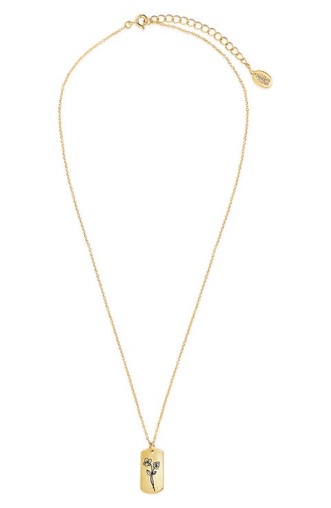 Birth Flower Pendant Necklace