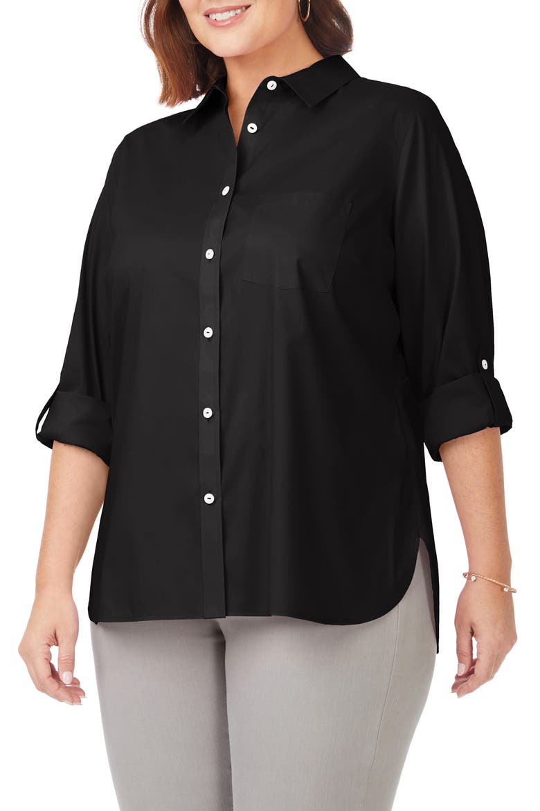 black dress shirt rolled up sleeves Black Roll-Up Sleeve Shirt