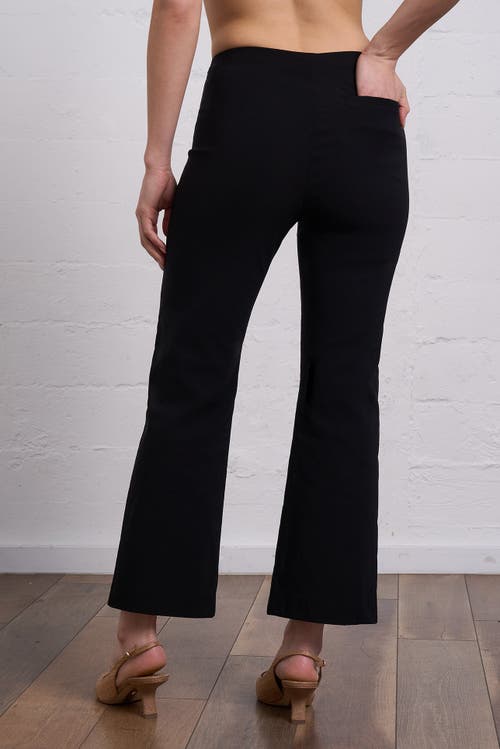 Franne Golde All-season Kick Flare Stretch Pull-on Pant In Black
