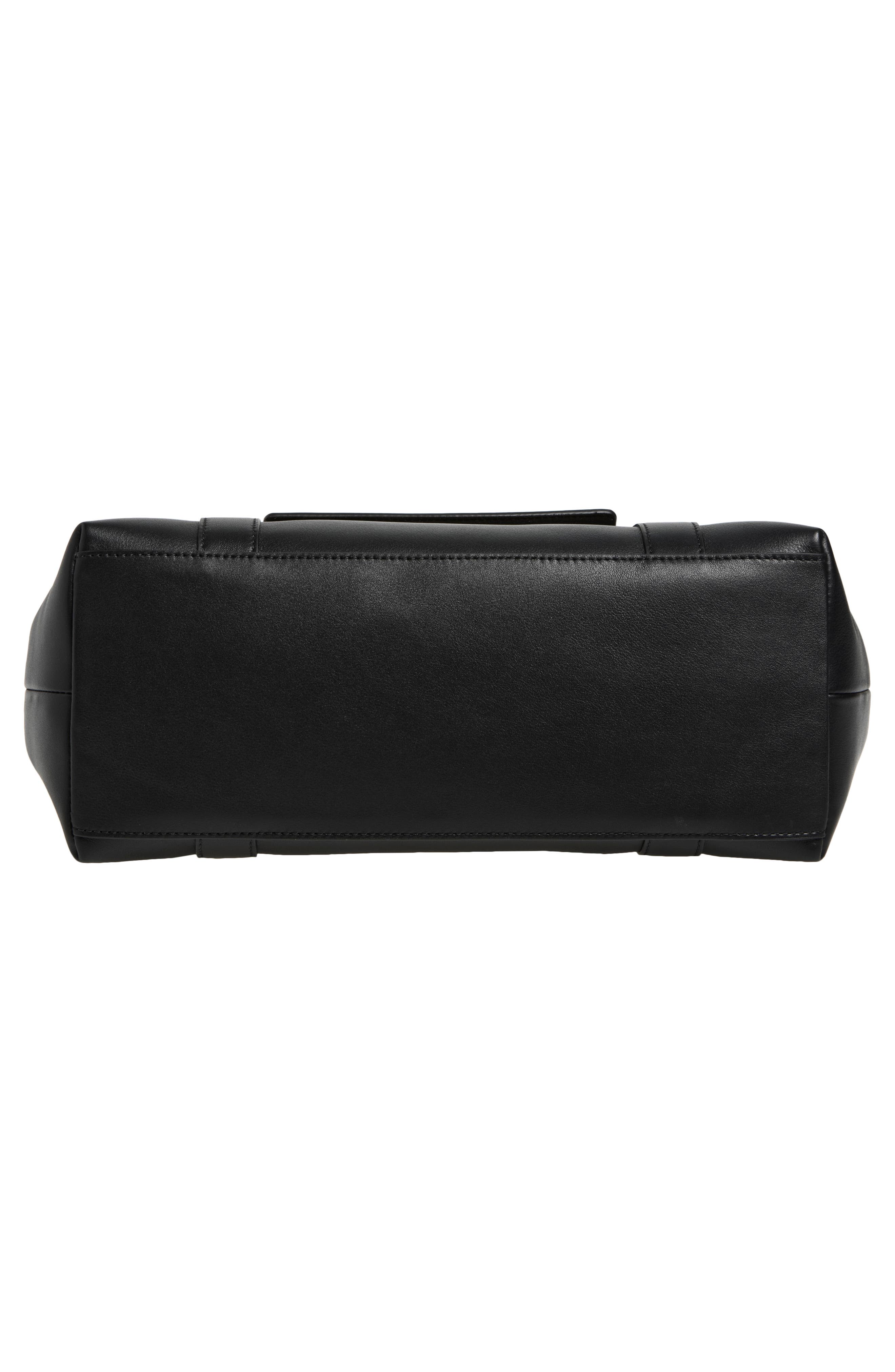 East-West Bayswater Leather Shoulder Bag, Alternate, color, BLACK