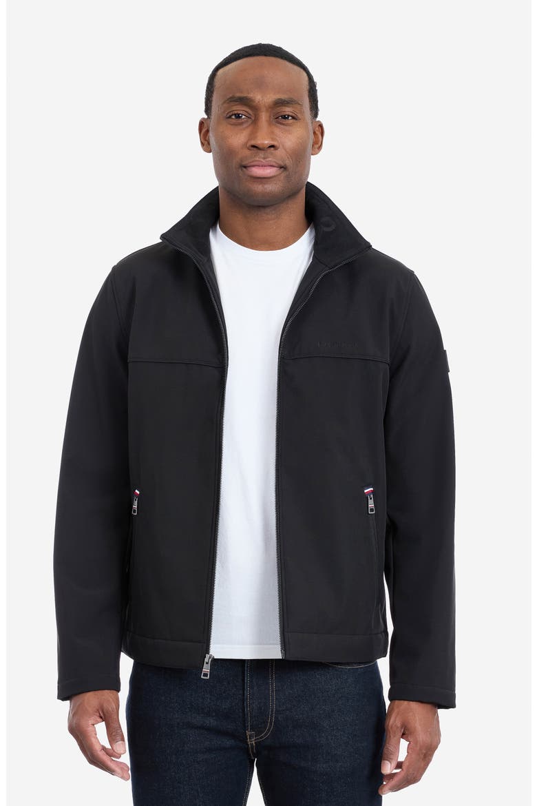 Water Resistant Softshell Jacket, Alternate, color, BLACK