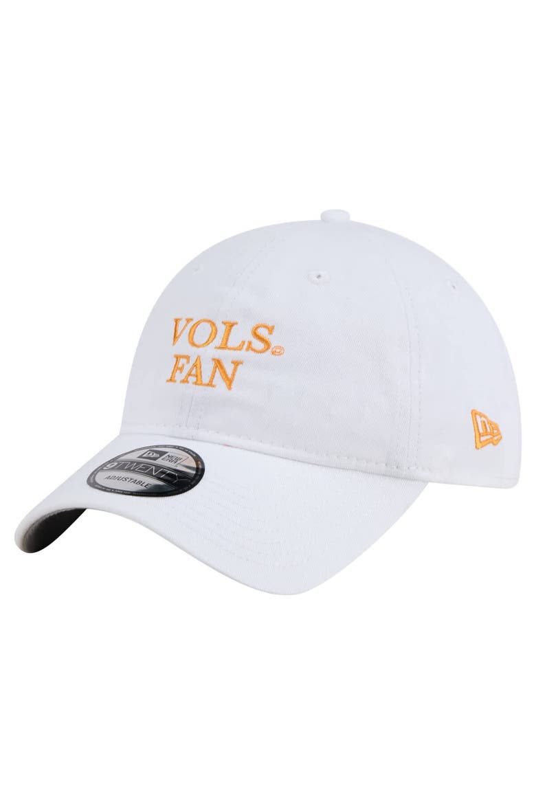 Men's New Era White Tennessee Volunteers Fan 9TWENTY Adjustable Hat, Main, color, White