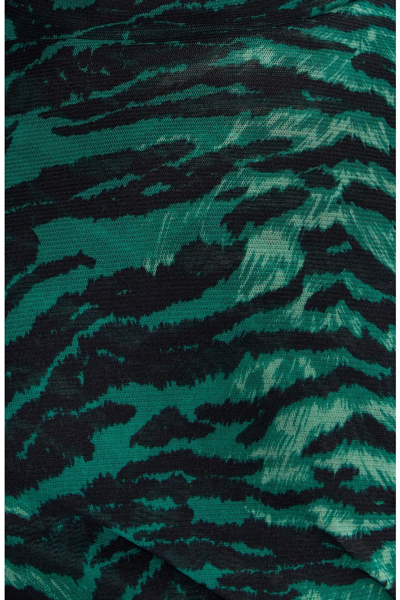 Margot Mesh Midi Dress, Alternate, color, PALACE TIGER MINI NOTTE GREEN