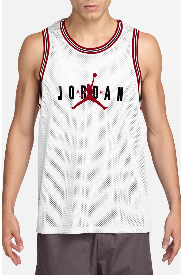 Air Mesh Jersey Tank, Main, color, WHITE/ GYM RED