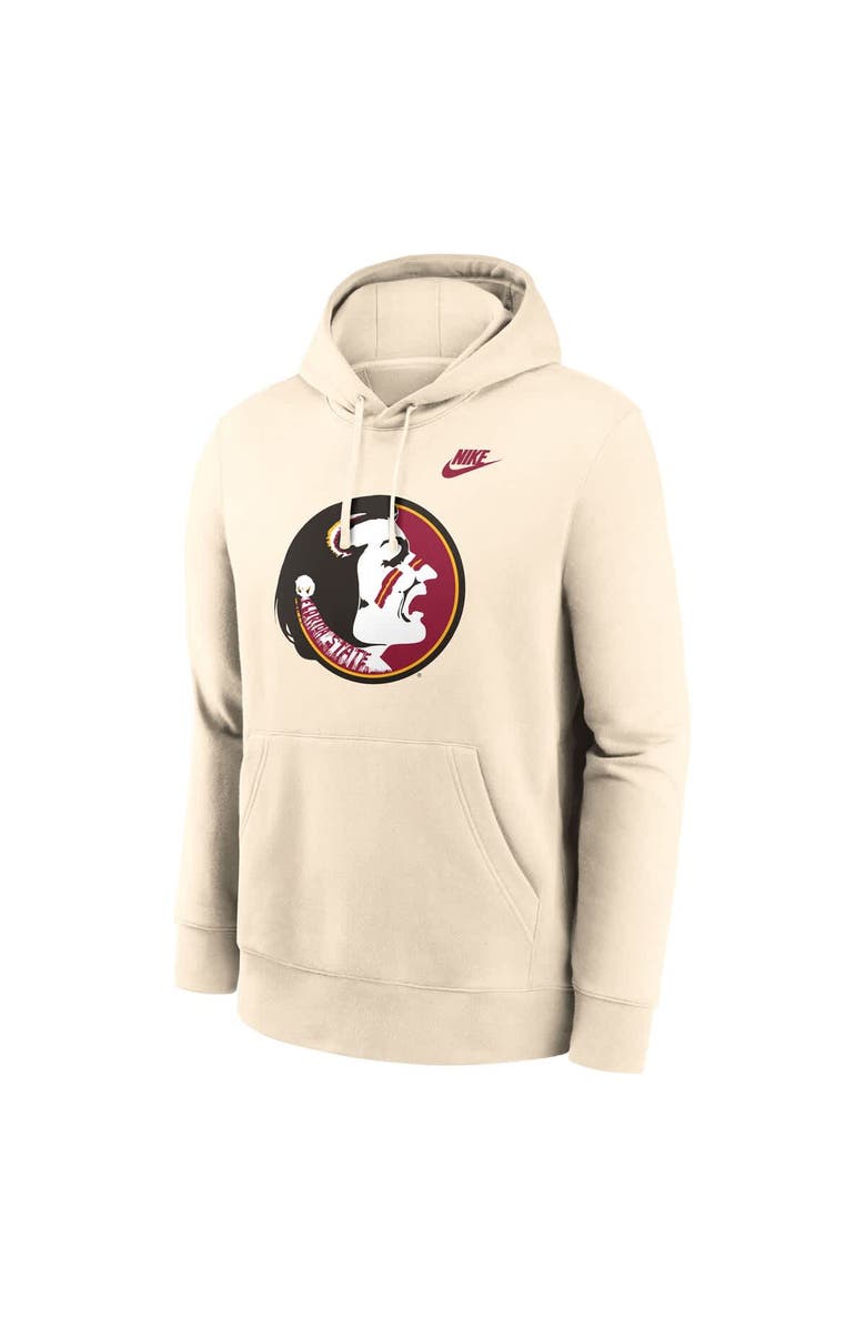 Nike Men's Nike Cream Florida State Seminoles Vault Logo Pullover Hoodie, Alternate, color, 