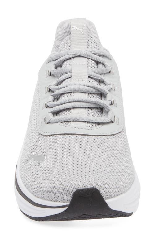 Puma Stakd Evo Premium Knit Sneaker In Cool Light Gray- Silver